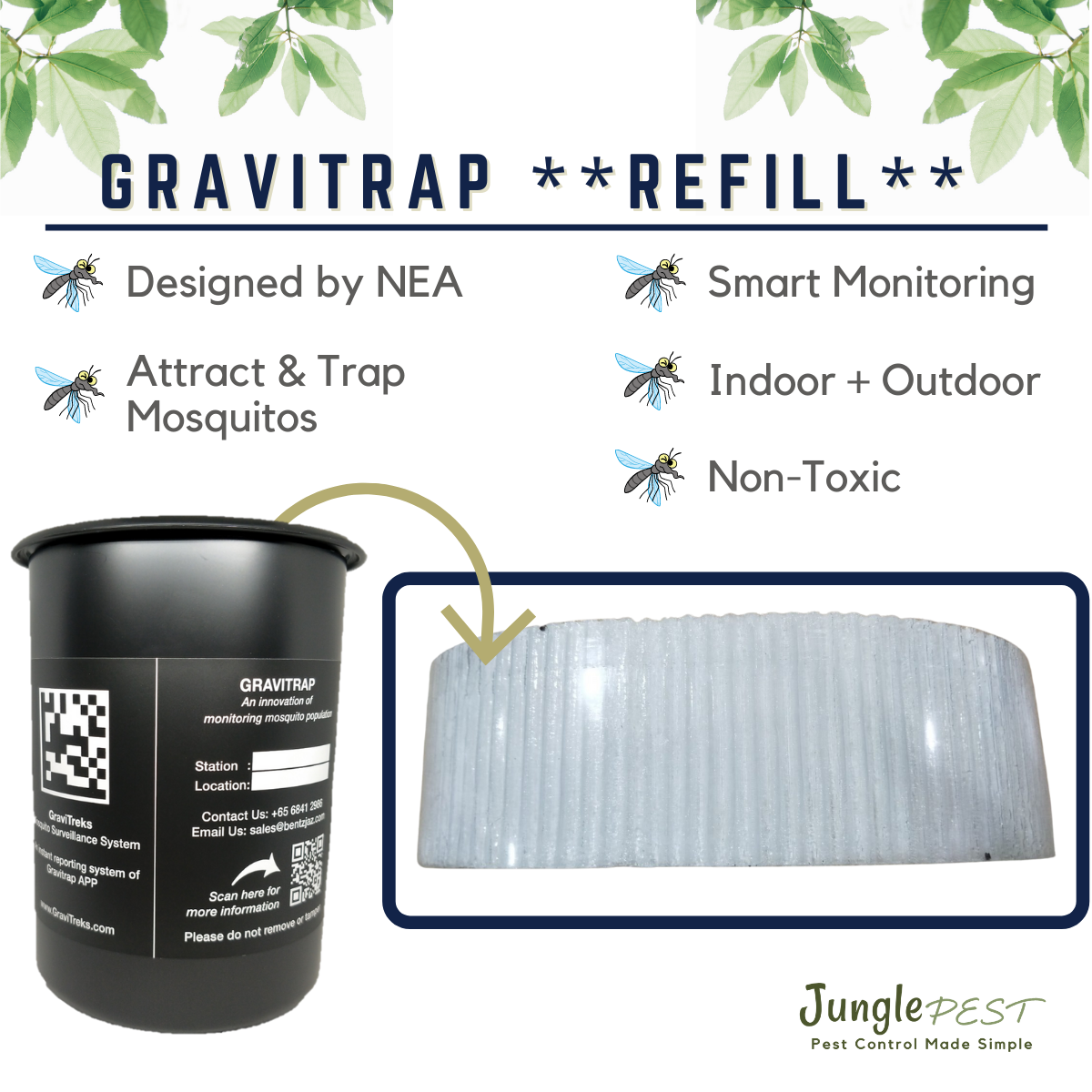 **REFILL** Gravitrap Mosquito Trap Developed by NEA