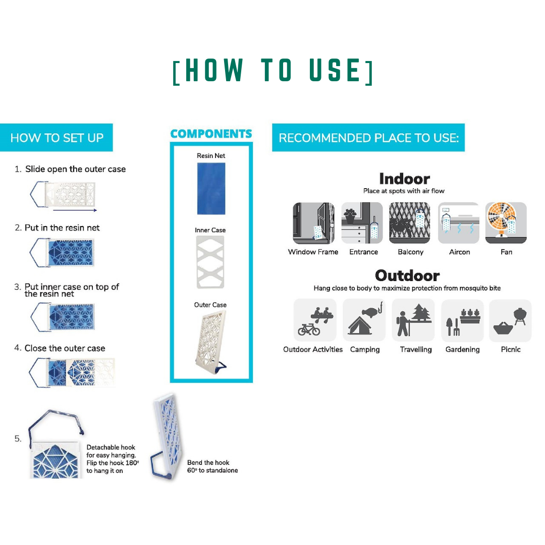 Dengue Warrior Mosquito Repellent Resin Net